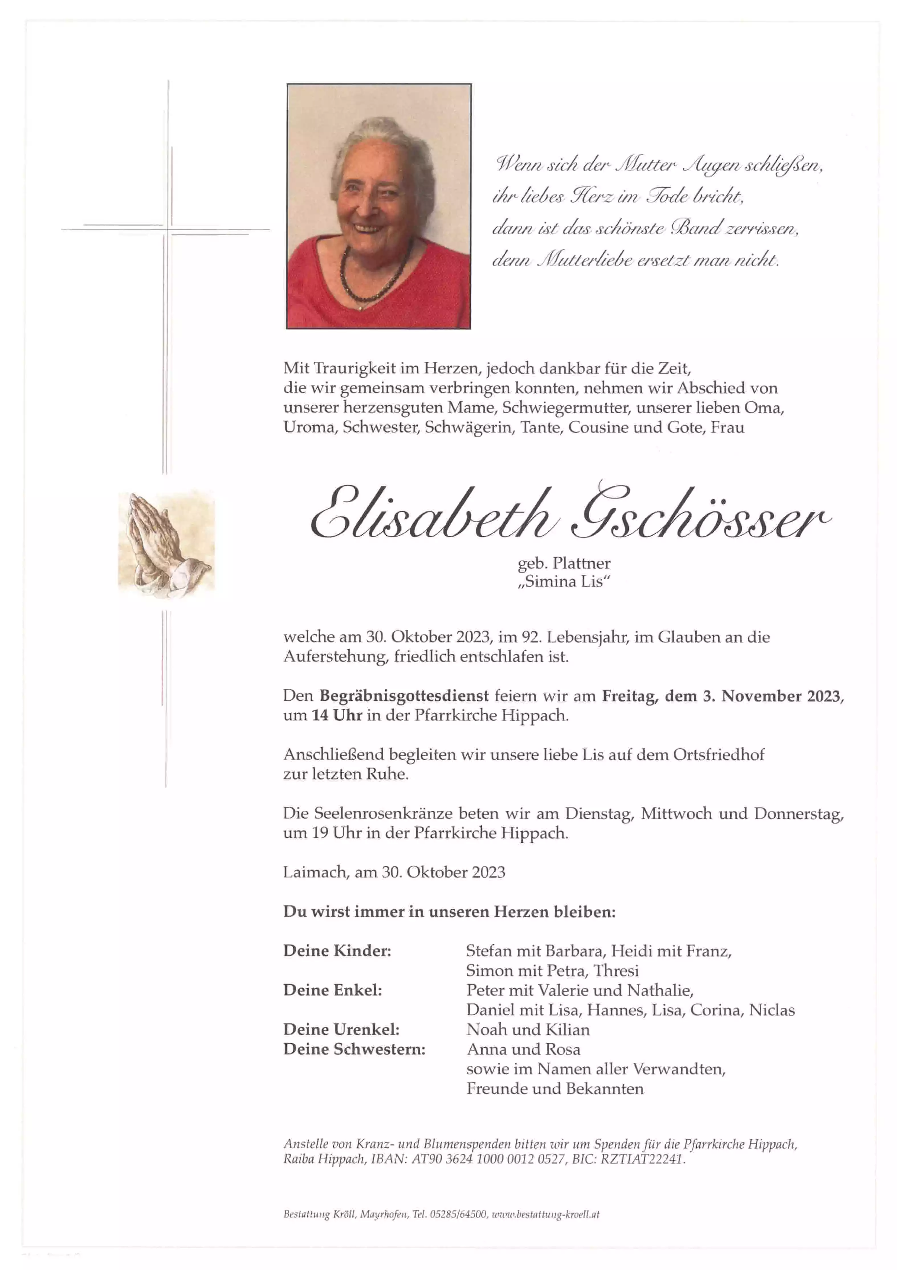 Parte von Elisabeth Gschösser